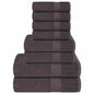 JUNG Vida 8-tlg. Handtuch-Set FROGN Anthrazit 360 g/m²