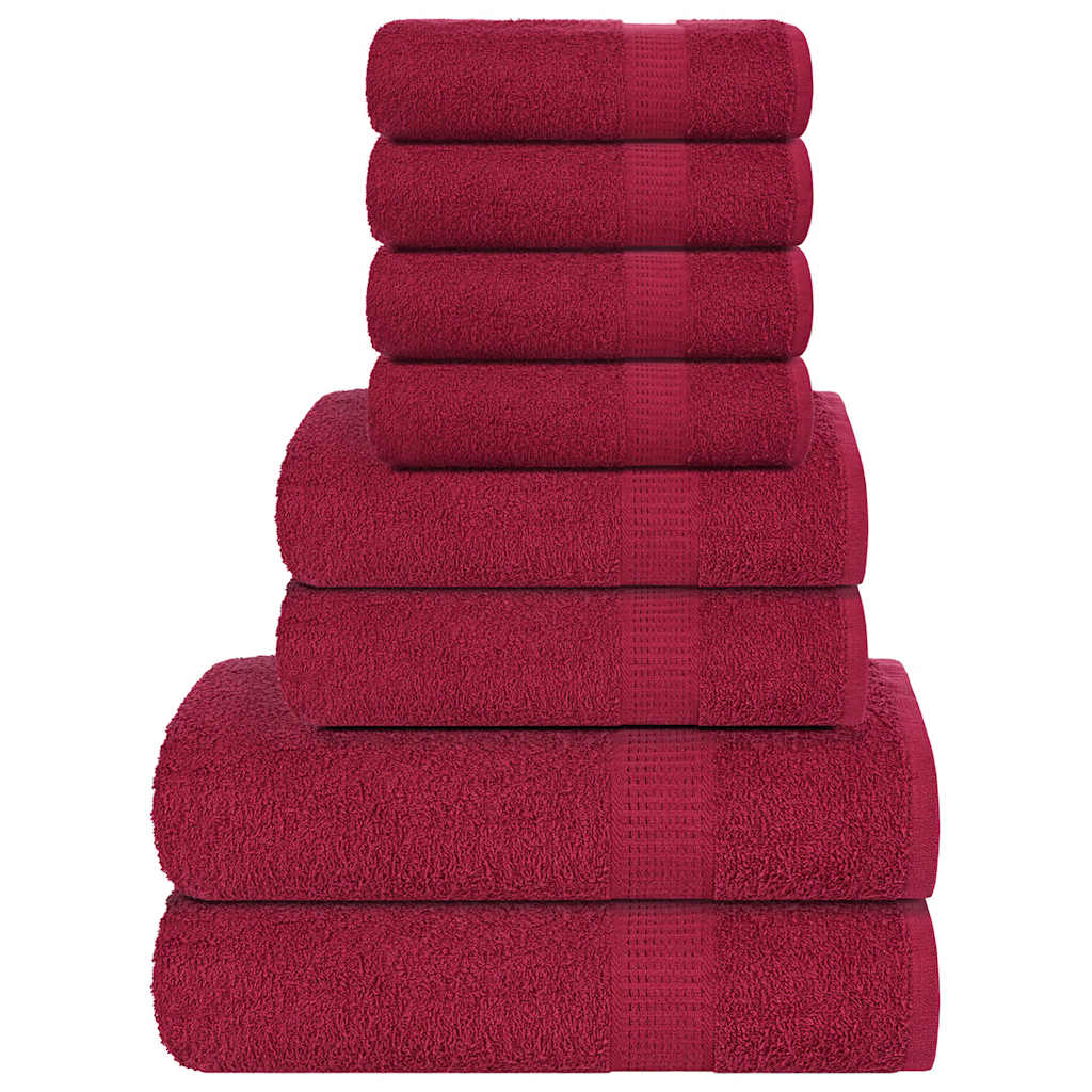 JUNG Vida 8-tlg. Handtuch-Set FROGN Bordeaux 360 g/m²