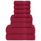 JUNG Vida 8-tlg. Handtuch-Set FROGN Bordeaux 360 g/m²