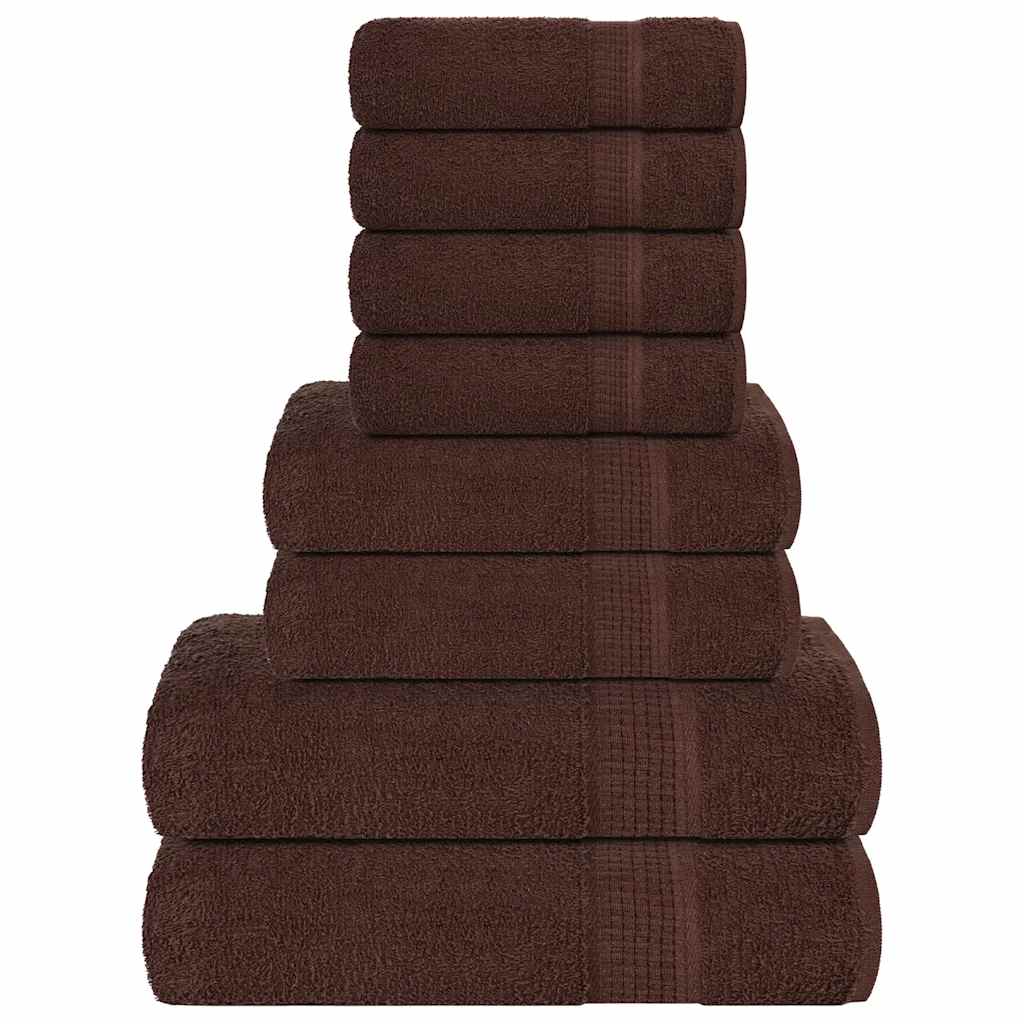 JUNG Vida 8-tlg. Handtuch-Set FROGN Braun 360 g/m²