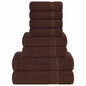 JUNG Vida 8-tlg. Handtuch-Set FROGN Braun 360 g/m²