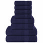 JUNG Vida 8-tlg. Handtuch-Set FROGN Marineblau 360 g/m²