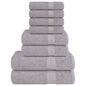 JUNG Vida 8-tlg. Handtuch-Set FROGN Grau 360 g/m²