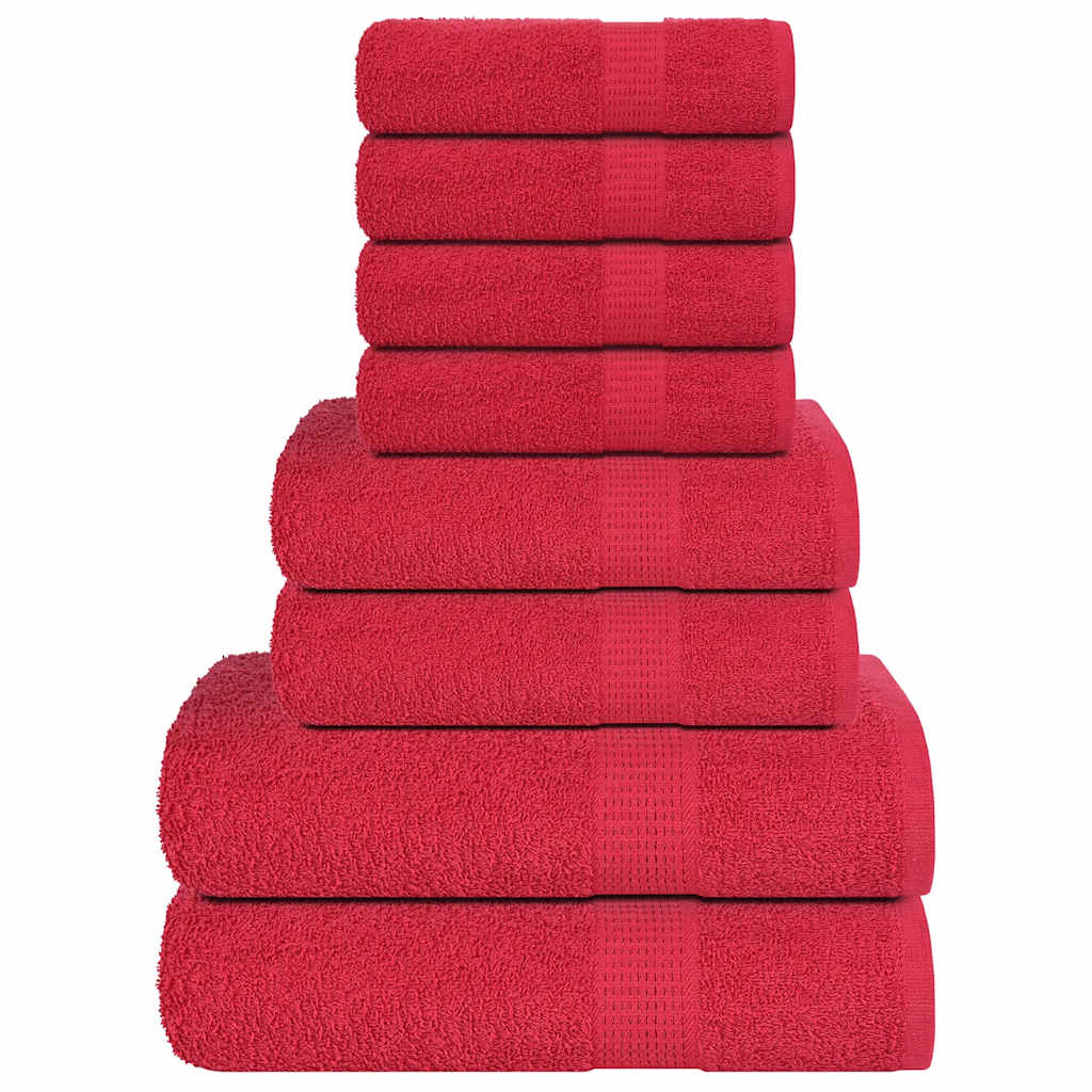 JUNG Vida 8-tlg. Handtuch-Set FROGN Rot 360 g/m²