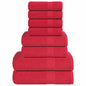 JUNG Vida 8-tlg. Handtuch-Set FROGN Rot 360 g/m²
