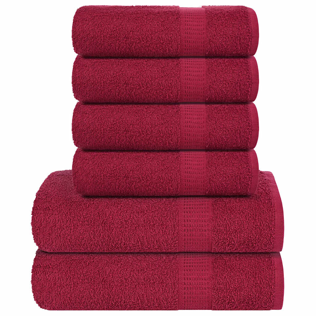 JUNG Vida 6-tlg. Handtuch-Set FROGN Bordeaux 360 g/m²