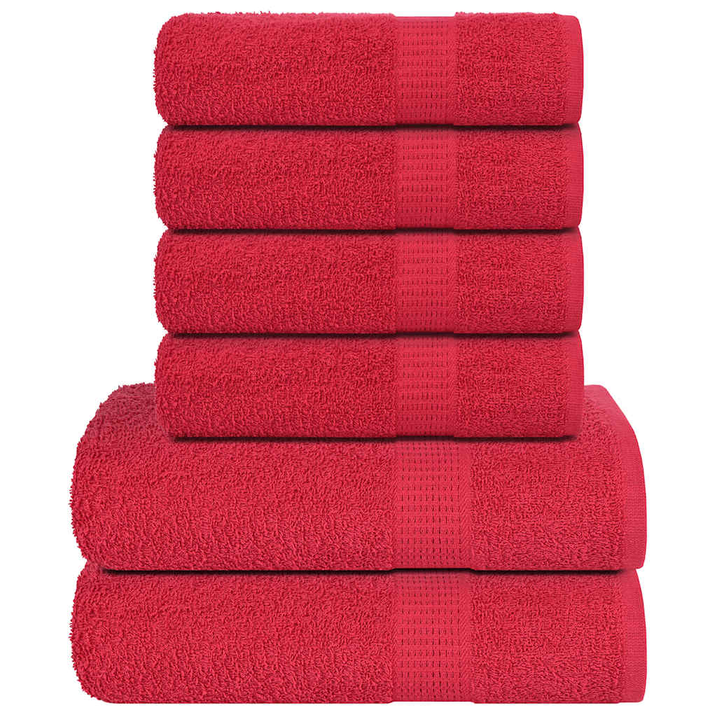 JUNG Vida 6-tlg. Handtuch-Set FROGN Rot 360 g/m²