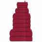 JUNG Vida 12-tlg. Handtuch-Set FROGN Bordeaux 360 g/m²
