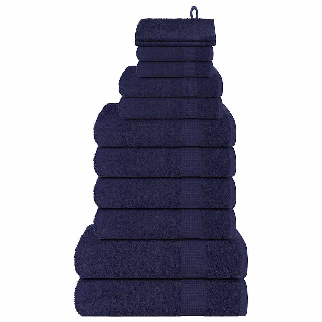JUNG Vida 12-tlg. Handtuch-Set FROGN Marineblau 360 g/m²