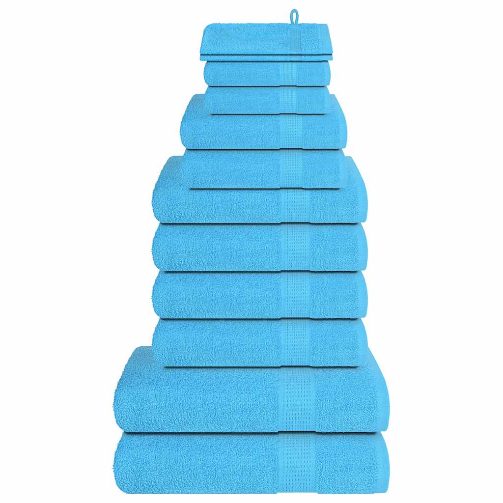 JUNG Vida 12-tlg. Handtuch-Set FROGN Türkis 360 g/m²