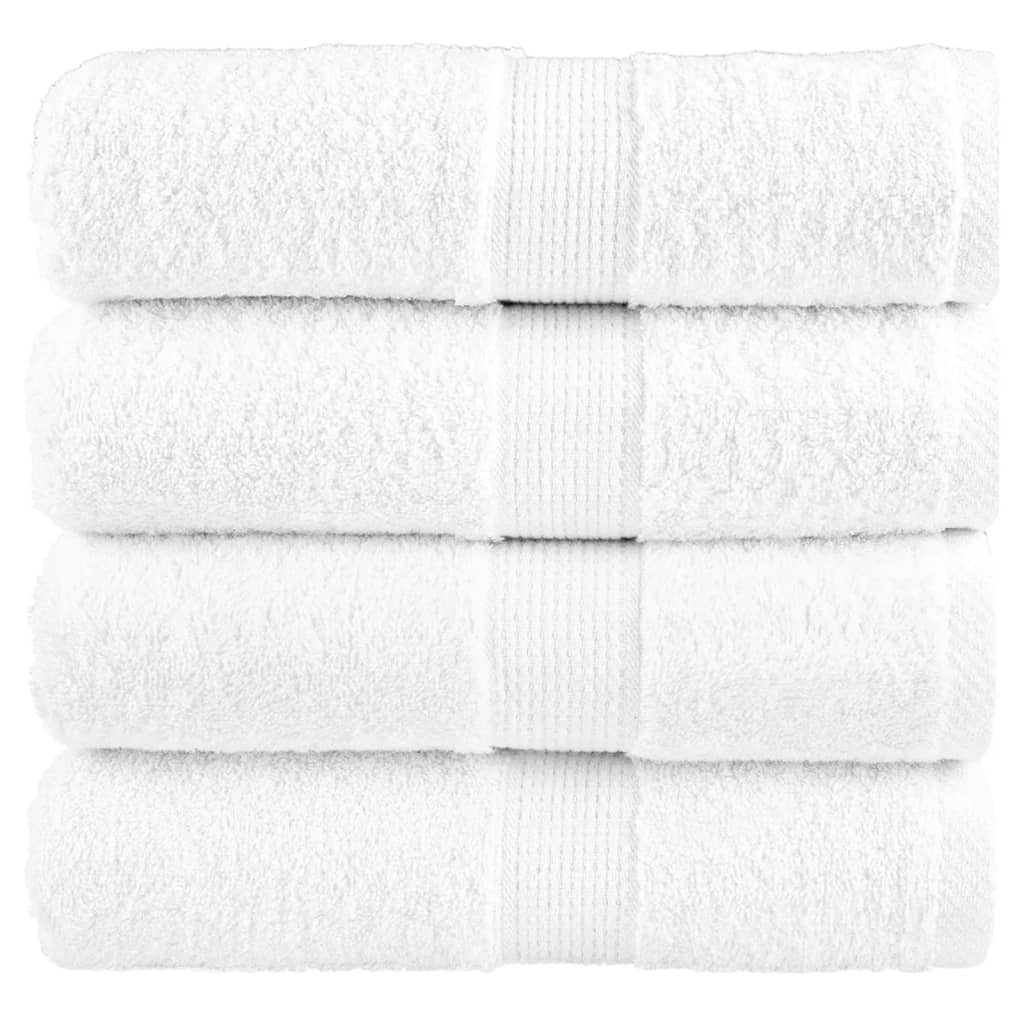 JUNG Vida Premium Gästetücher SOLUND 4 Stk. Weiß 30x50 cm 600 g/m²