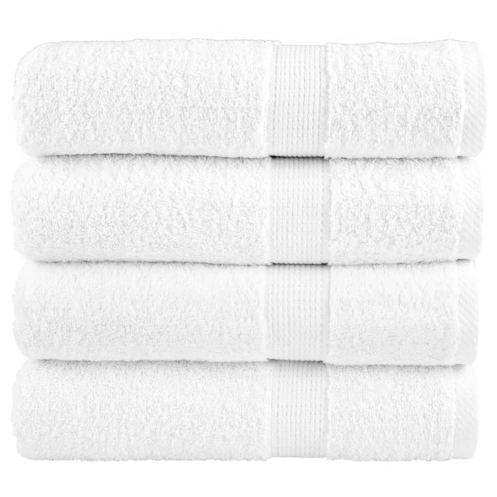 JUNG Vida Premium Handtücher SOLUND 4 Stk. Weiß 50x100 cm 600 g/m²
