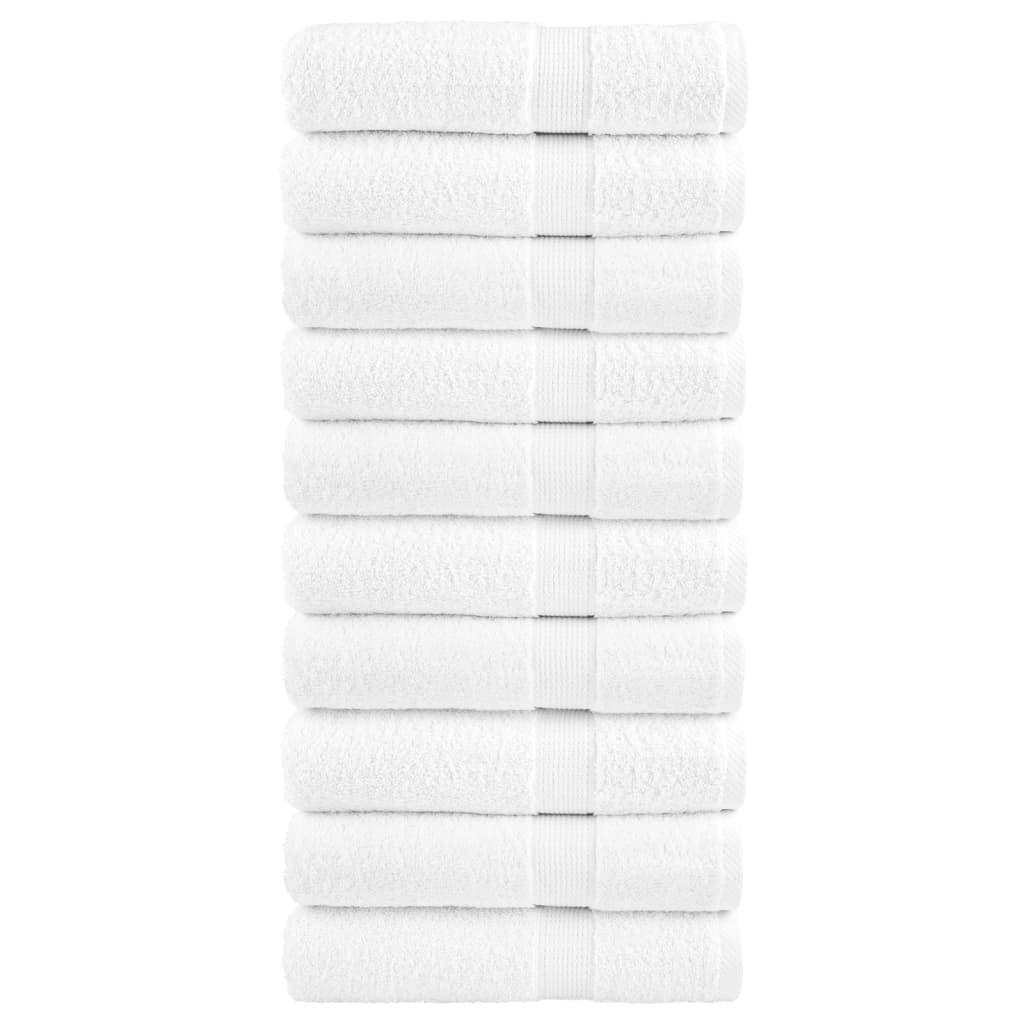JUNG Vida Premium Handtücher SOLUND 10 Stk. Weiß 50x100 cm 600 g/m²