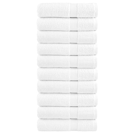 JUNG Vida Premium Handtücher SOLUND 10 Stk. Weiß 50x100 cm 600 g/m²