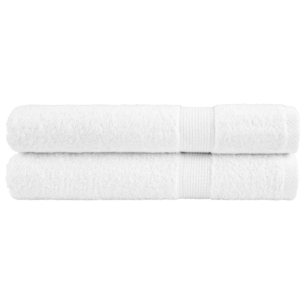 JUNG Vida Premium Saunatücher SOLUND 2 Stk. Weiß 80x200 cm 600 g/m²