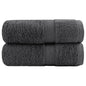 JUNG Vida Premium Gästetücher SOLUND 2 Stk. Anthrazit 30x50 cm 600 g/m²