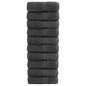 JUNG Vida Premium Gästetücher SOLUND 10 Stk. Anthrazit 30x50 cm 600 g/m²