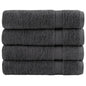 JUNG Vida Premium Handtücher SOLUND 4 Stk. Anthrazit 50x100 cm 600 g/m²