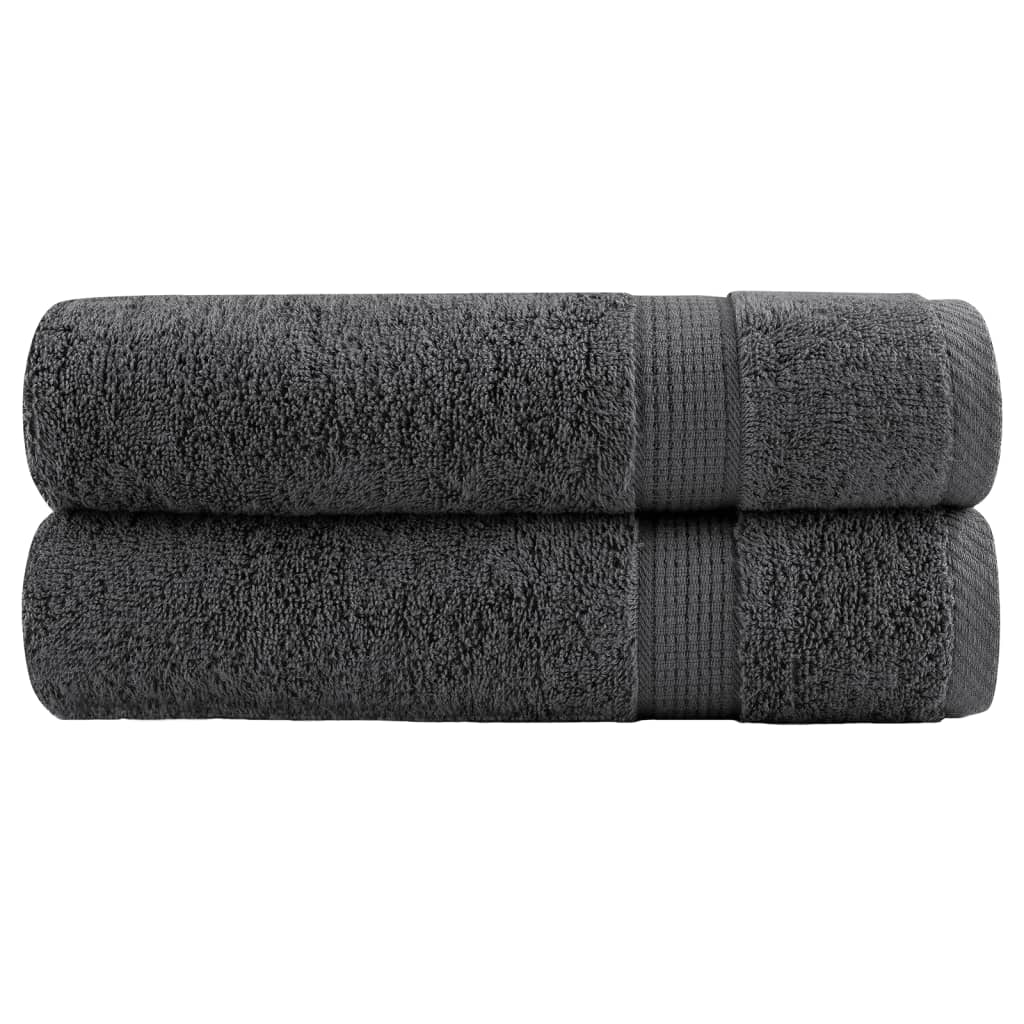 JUNG Vida Premium Duschtücher SOLUND 2 Stk. Anthrazit 70x140 cm 600 g/m²