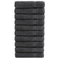 JUNG Vida Premium Duschtücher SOLUND 10 Stk. Anthrazit 70x140 cm 600 g/m²