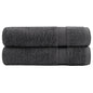 JUNG Vida Premium Badetücher SOLUND 2 Stk. Anthrazit 100x150 cm 600 g/m²