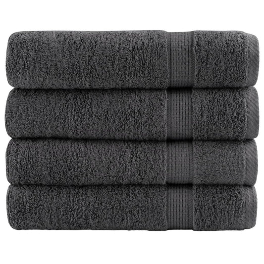 JUNG Vida Premium Badetücher SOLUND 4 Stk. Anthrazit 100x150 cm 600 g/m²