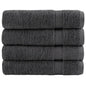 JUNG Vida Premium Badetücher SOLUND 4 Stk. Anthrazit 100x150 cm 600 g/m²