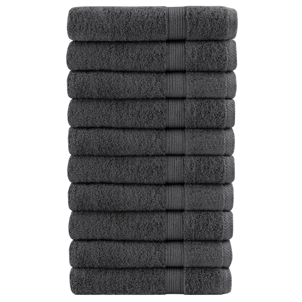JUNG Vida Premium Saunatücher SOLUND 10 Stk. Anthrazit 80x200 cm 600 g/m²