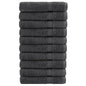 JUNG Vida Premium Saunatücher SOLUND 10 Stk. Anthrazit 80x200 cm 600 g/m²
