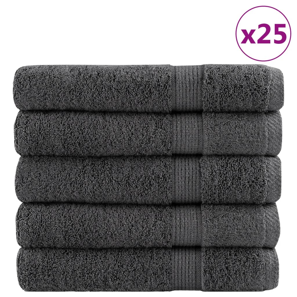 JUNG Vida Premium Saunatücher SOLUND 50 Stk. Anthrazit 80x200 cm 600 g/m²