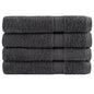 JUNG Vida Premium Handtücher SOLUND 4 Stk. Anthrazit 100x200 cm 600 g/m²