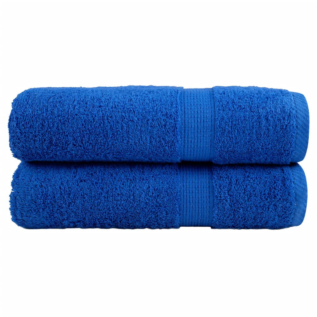 JUNG Vida Premium Badetücher SOLUND 2 Stk. Blau 100x150 cm 600 g/m²