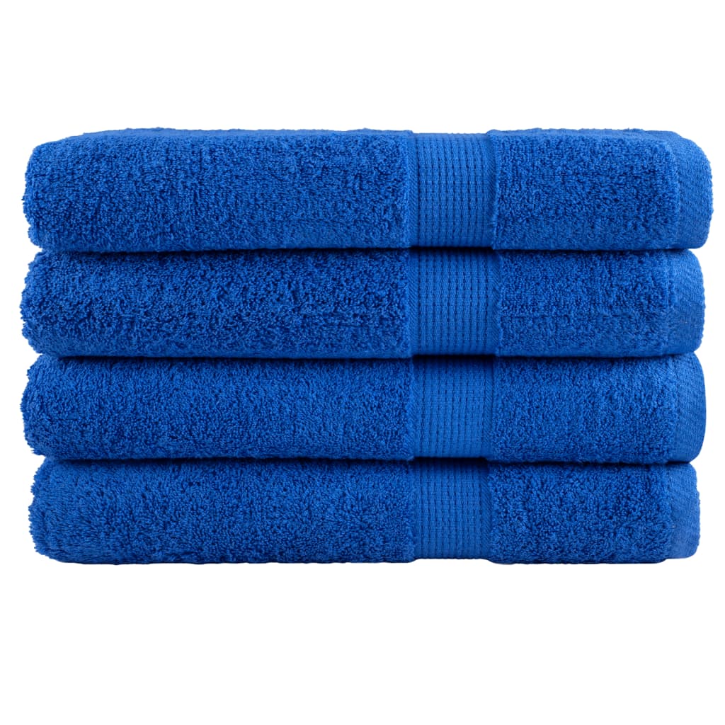 JUNG Vida Premium Handtücher SOLUND 4 Stk. Blau 100x200 cm 600 g/m²