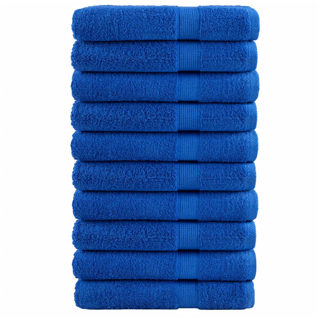 JUNG Vida Premium Handtücher SOLUND 10 Stk. Blau 100x200 cm 600 g/m²