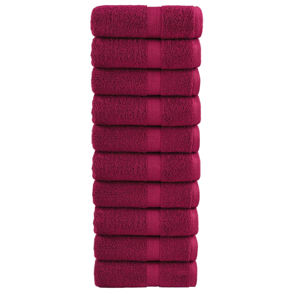 JUNG Vida Premium-Waschtücher SOLUND 10 Stk. Bordeaux 30x30 cm 600 g/m²