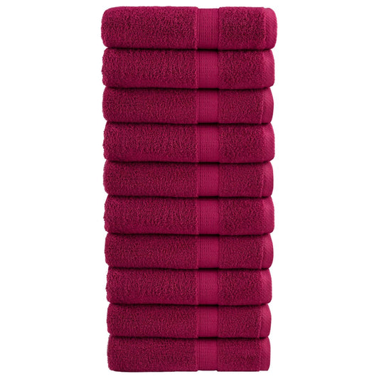 JUNG Vida Premium Duschtücher SOLUND 10 Stk. Bordeaux 70x140 cm 600 g/qm
