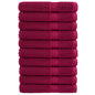 JUNG Vida Premium Saunatücher SOLUND 10 Stk. Bordeaux 80x200 cm 600 g/m²