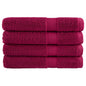 JUNG Vida Premium Handtücher SOLUND 4 Stk. Bordeaux 100x200 cm 600 g/m²