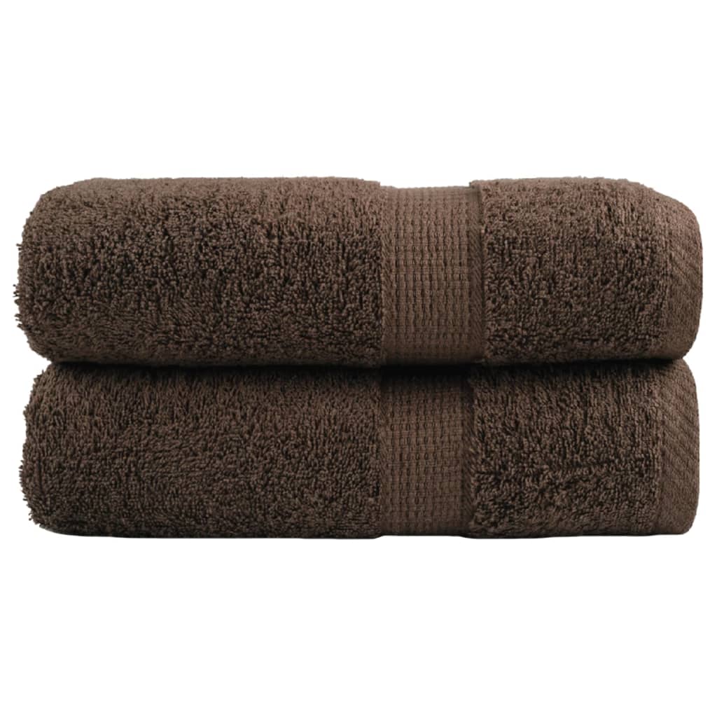 JUNG Vida Premium-Waschtücher SOLUND 2 Stk. Braun 30x30 cm 600 g/m²