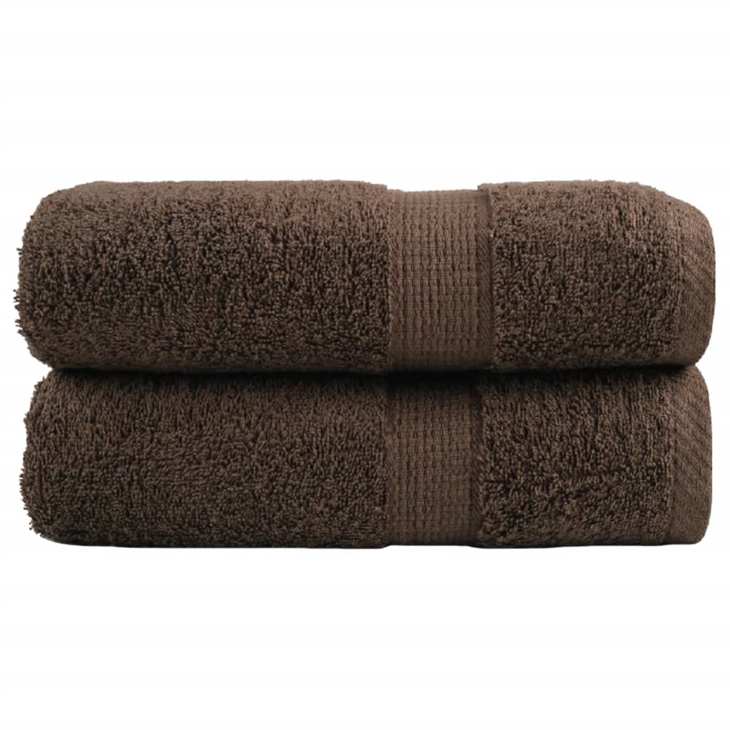 JUNG Vida Premium Gästetücher SOLUND 2 Stk. Braun 30x50 cm 600 g/m²