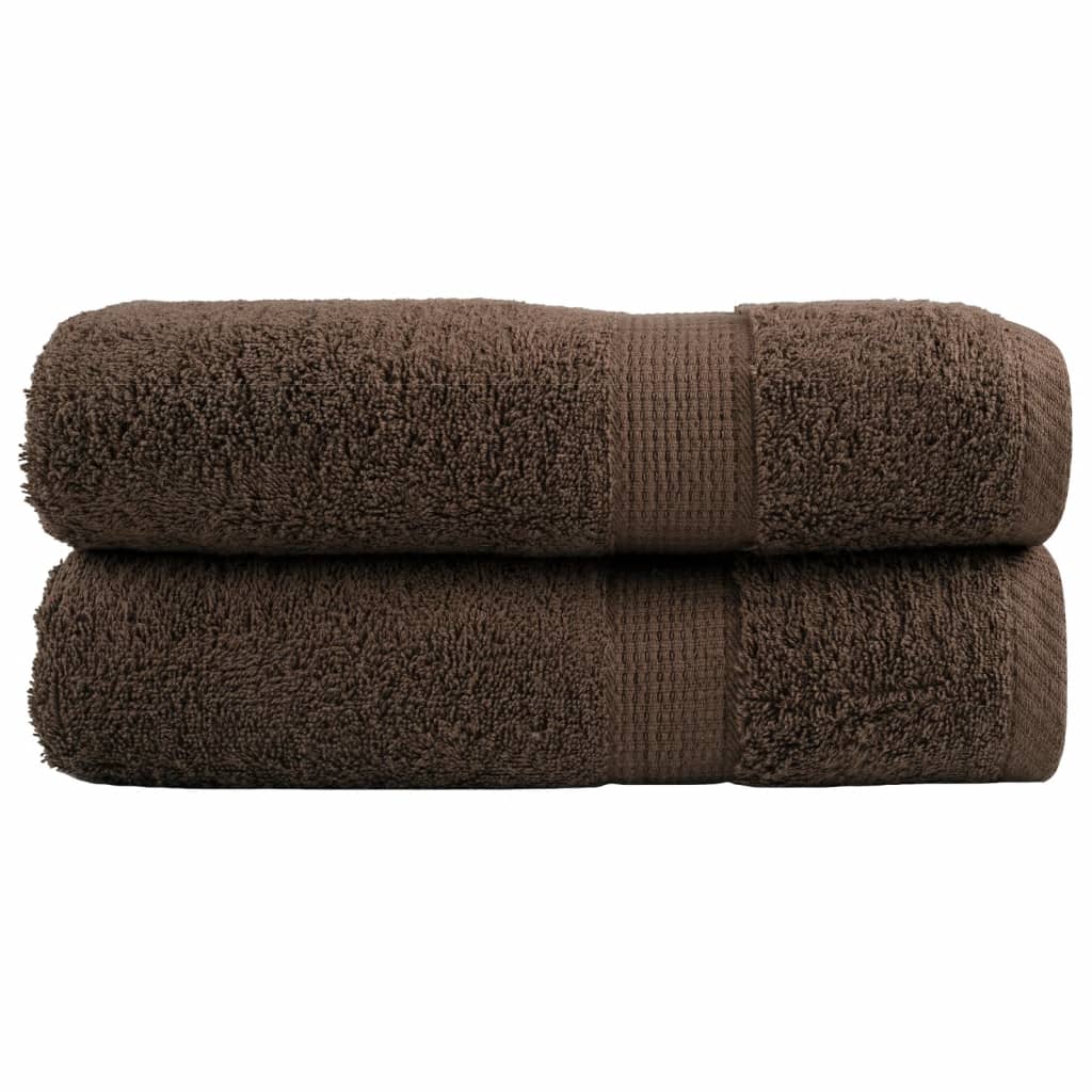 JUNG Vida Premium Handtücher SOLUND 2 Stk. Braun 50x100 cm 600 g/m²