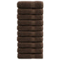 JUNG Vida Premium Handtücher SOLUND 10 Stk. Braun 50x100 cm 600 g/m²