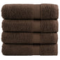 JUNG Vida Premium Duschtücher SOLUND 4 Stk. Braun 70x140 cm 600 g/m²