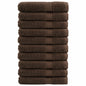 JUNG Vida Premium Handtücher SOLUND 10 Stk. Braun 100x200 cm 600 g/m²