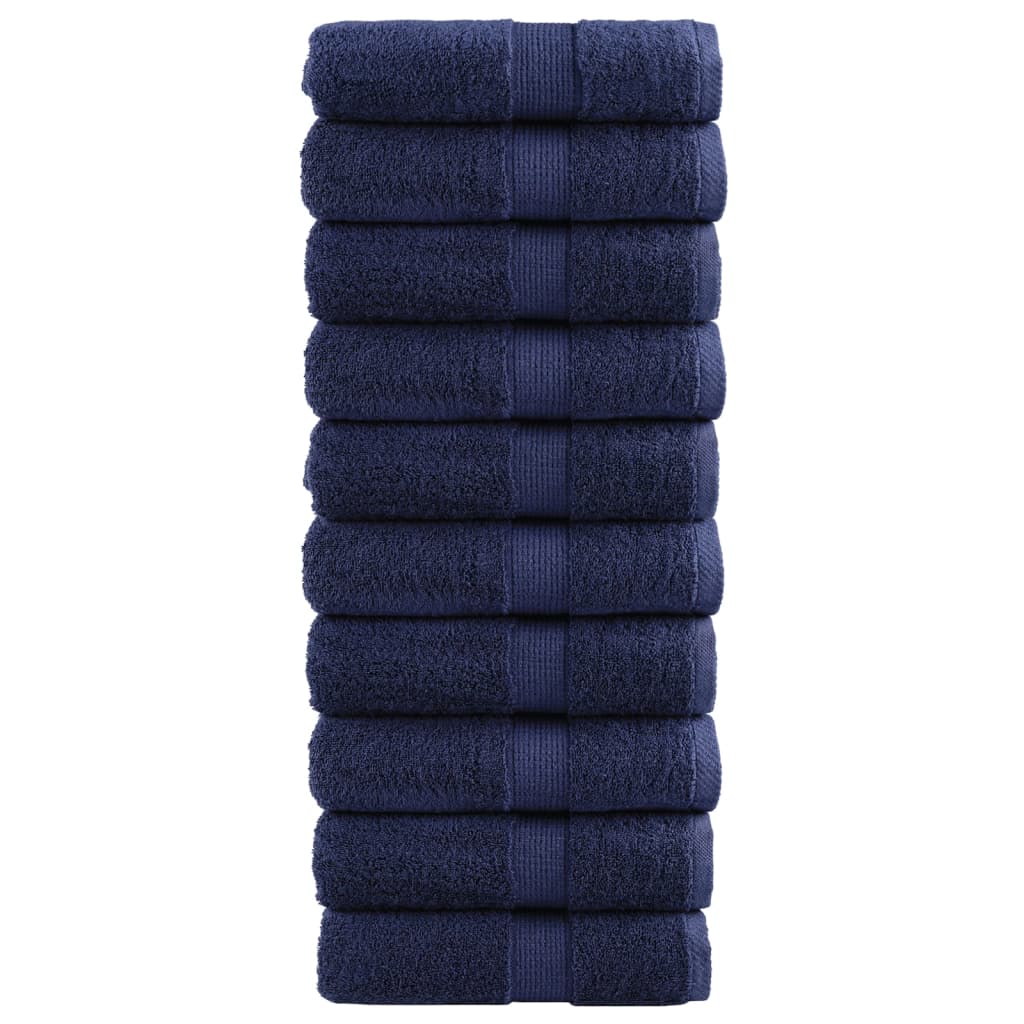JUNG Vida Premium-Waschtücher SOLUND 10 Stk. Marineblau 30x30 cm 600 g/m²