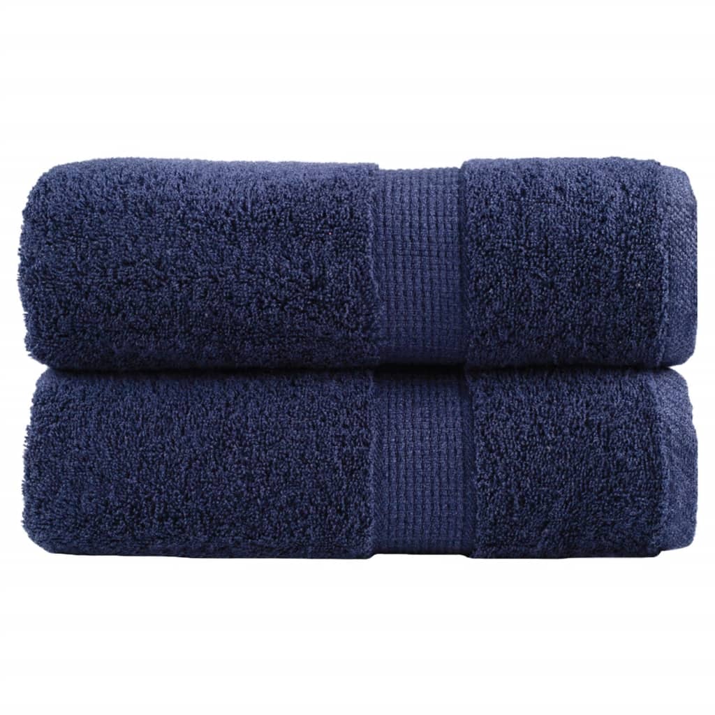 JUNG Vida Premium Gästetücher SOLUND 2 Stk. Marineblau 30x50 cm 600 g/m²
