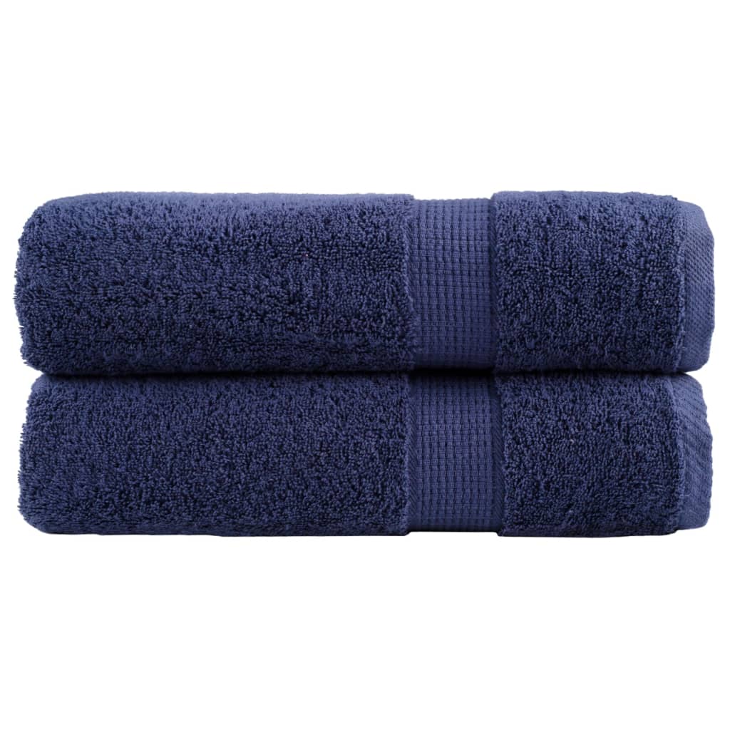 JUNG Vida Premium Handtücher SOLUND 2 Stk. Marineblau 50x100 cm 600 g/m²
