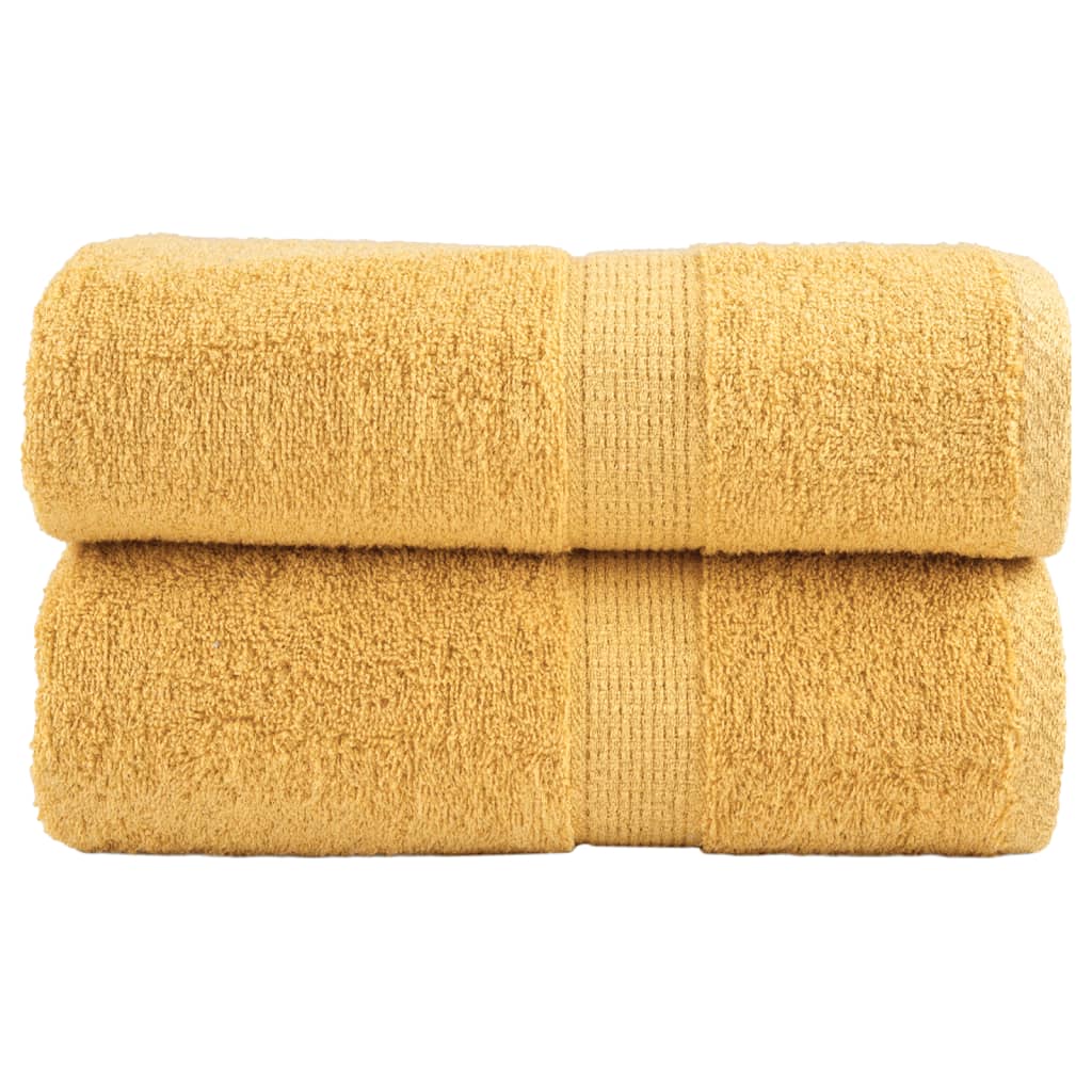 JUNG Vida Premium-Waschtücher SOLUND 2 Stk. Gold 30x30 cm 600 g/m²