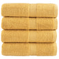JUNG Vida Premium Gästetücher SOLUND 4 Stk. Gold 30x50 cm 600 g/m²