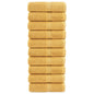 JUNG Vida Premium Gästetücher SOLUND 10 Stk. Gold 30x50 cm 600 g/m²